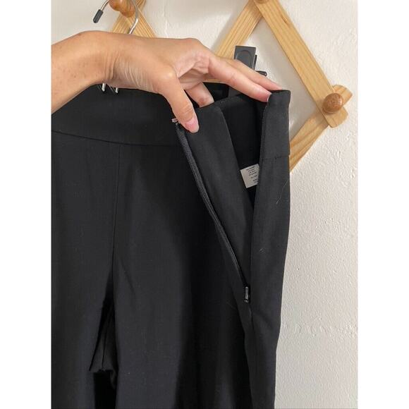 Talbots Pants Women's 10 Long Black Classic Wool Blend Side Zipper - Picture 8 of 12